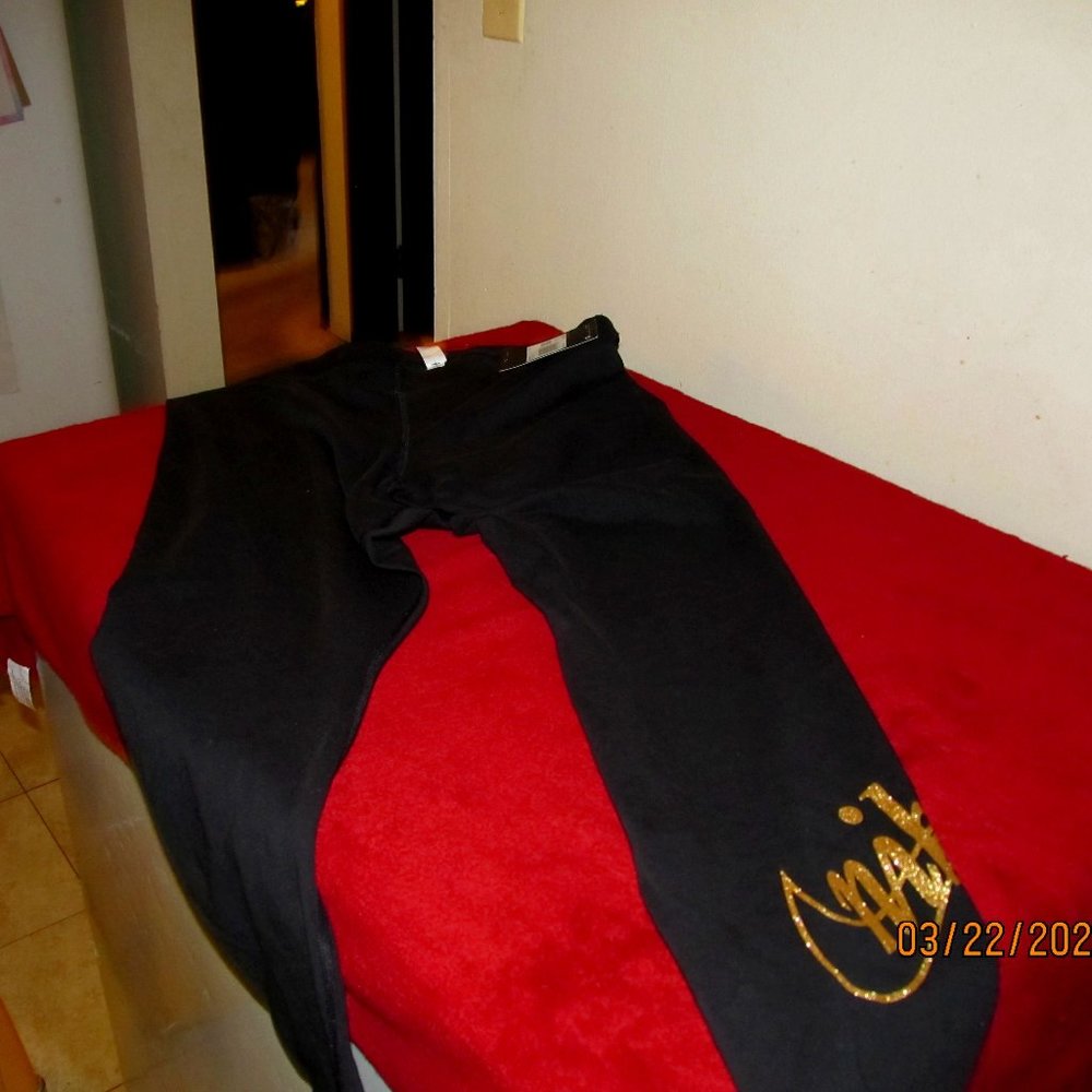 Nike Black and Gold Leggings